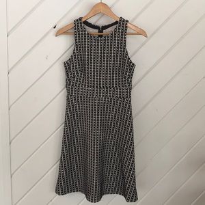 LOFT black and cream dress size 0